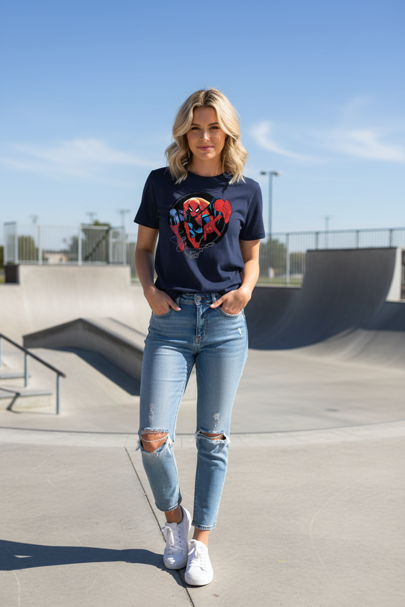 Women's Marvel SPIDEY CIRCLE FORWARD T-Shirt